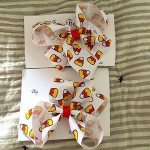 4” (2) Candy Corn Clip Bow